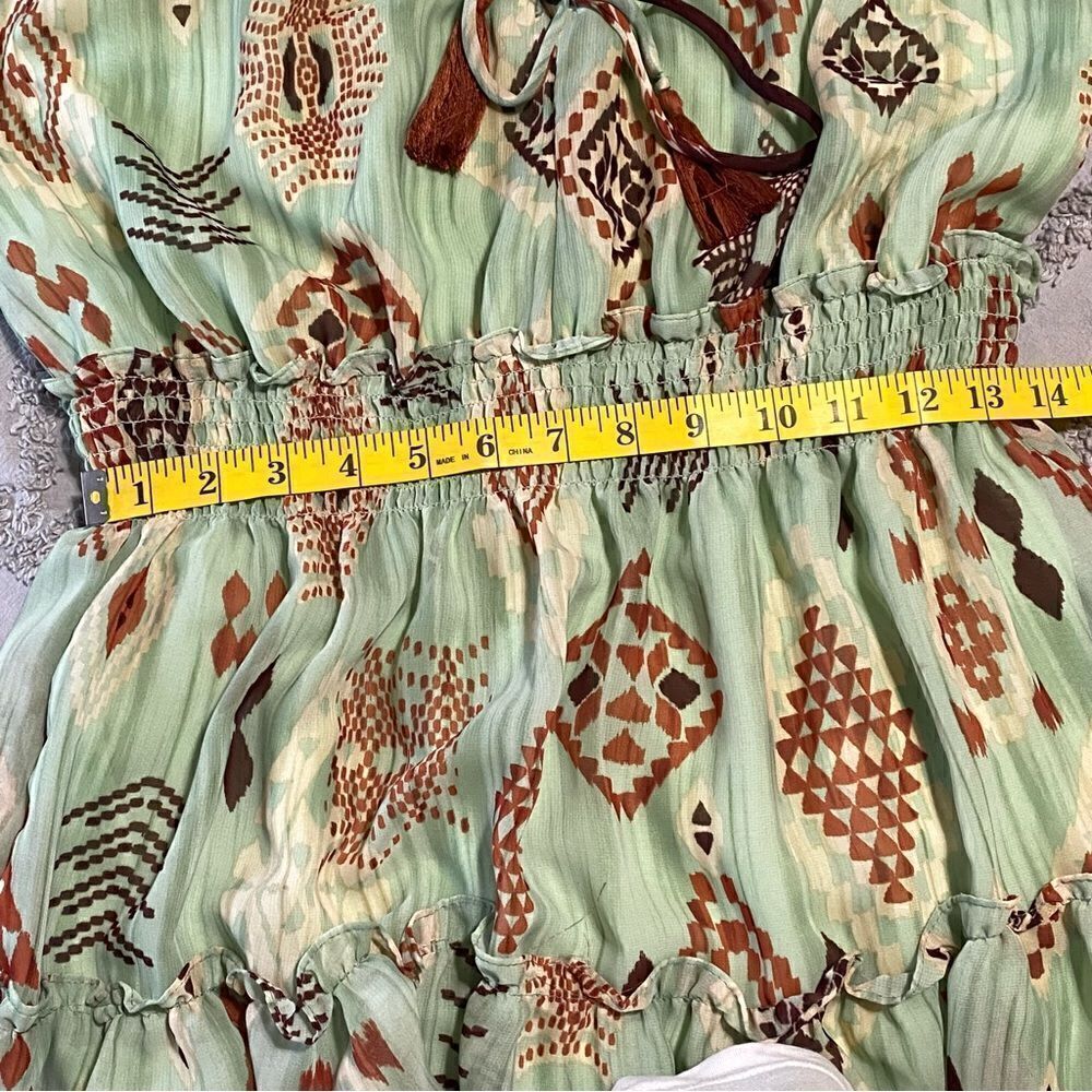 Taylor Aztec print sleeveless maxi dress size 8 - Picture 8 of 9